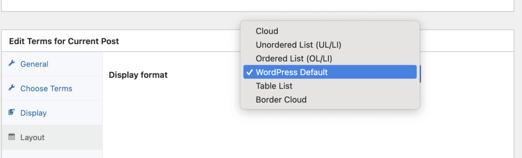 Default displays for Current Post