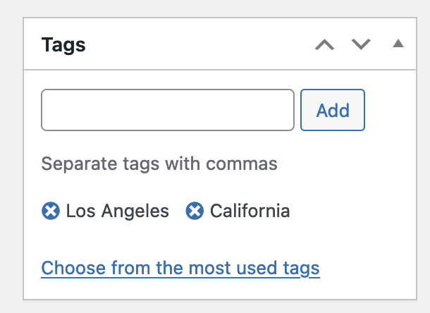 Classic Editor problem with tags and commas