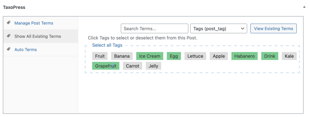Metabox default in TaxoPress in TaxoPress
