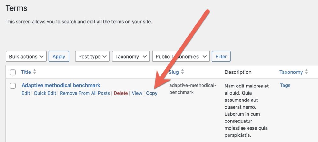 Copy Terms in TaxoPress