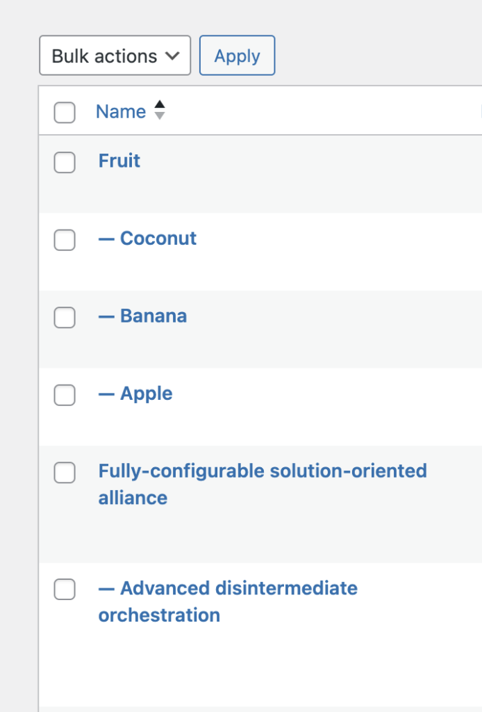 Parent child terms in TaxoPress