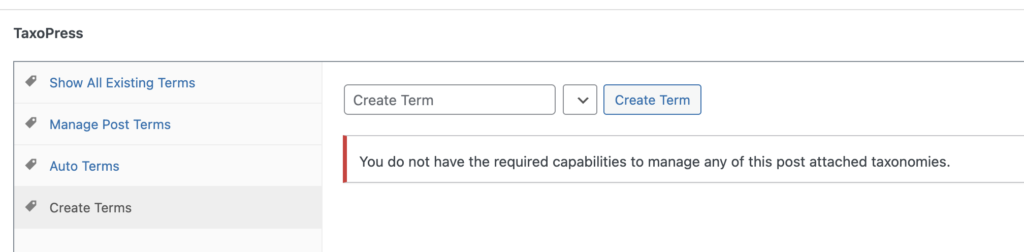 No capabilities permissions