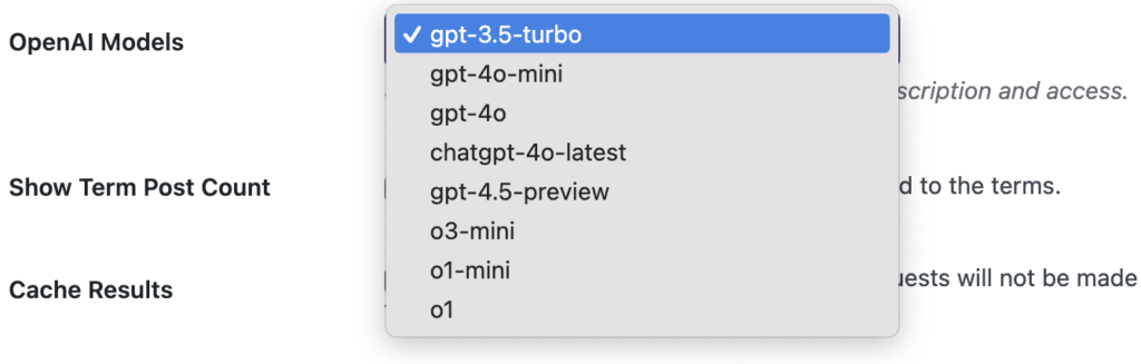New OpenAI Models in TaxoPress